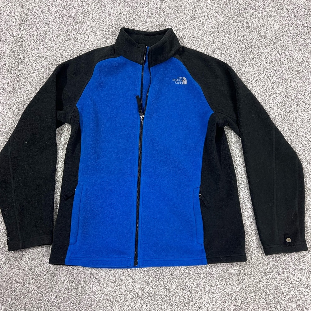 The North Face Kids Black and Blue Fleece Jacket